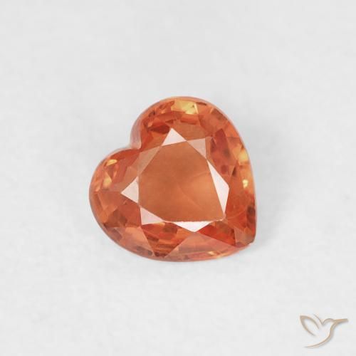 0.39ct 자연스러운 미디엄 레드 사파이어, 마음, VS