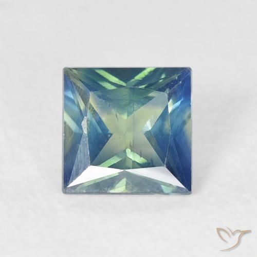 0.69ct 자연스러운 물오리 사파이어, 정사각형, VS
