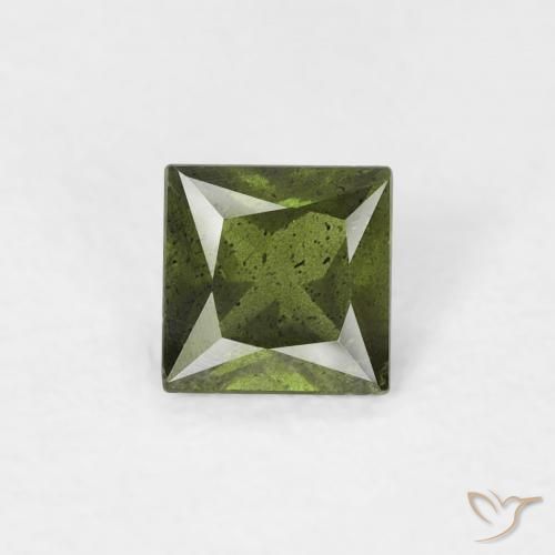 0.36ct 자연스러운 딥그린 사파이어, 정사각형, VS