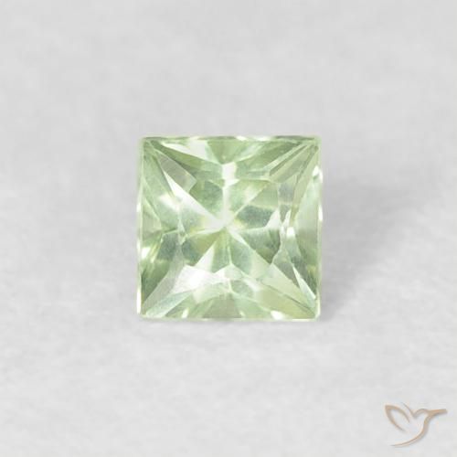 0.23ct 자연스러운 매우 밝은 세이지 그린 사파이어, 정사각형, VVS-VS