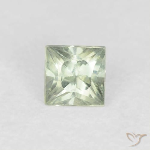 0.21ct 자연스러운 라이트 세이지 그린 사파이어, 정사각형, VVS-VS