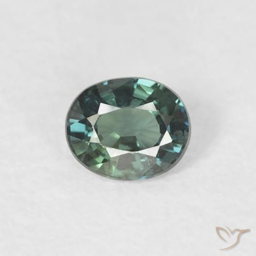 0.31ct 자연스러운 회녹색 사파이어, 타원형, VVS-VS