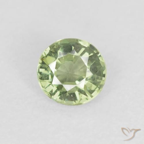 0.41ct 자연스러운 매우 밝은 세이지 그린 사파이어, 둥근, VVS-VS