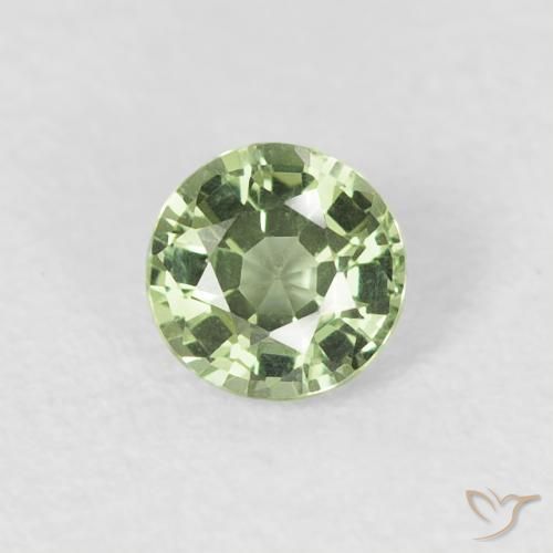 0.42ct 자연스러운 라이트 세이지 그린 사파이어, 둥근, VVS-VS