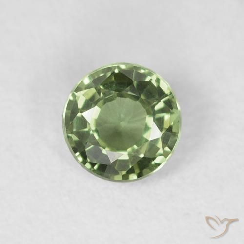 0.55ct 자연스러운 딥그린 사파이어, 둥근, VVS-VS