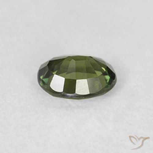 0.48캐럿 천연 Medium Light Green 사파이어, 타원형, VVS-VS