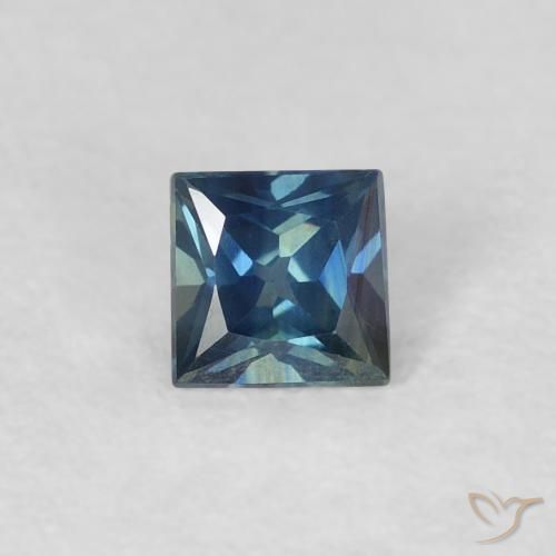 0.29ct 자연스러운 진한 파란색 사파이어, 정사각형, VVS-VS