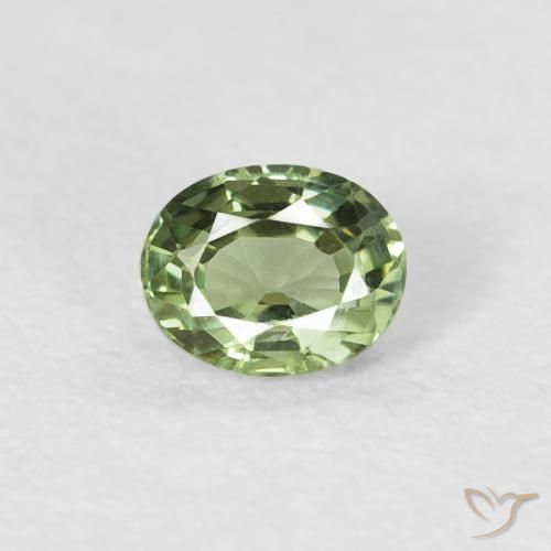 0.43ct 자연스러운 딥그린 사파이어, 타원형, VVS