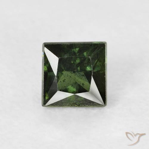 0.38ct 자연스러운 쿨 그린 사파이어, 정사각형, VS