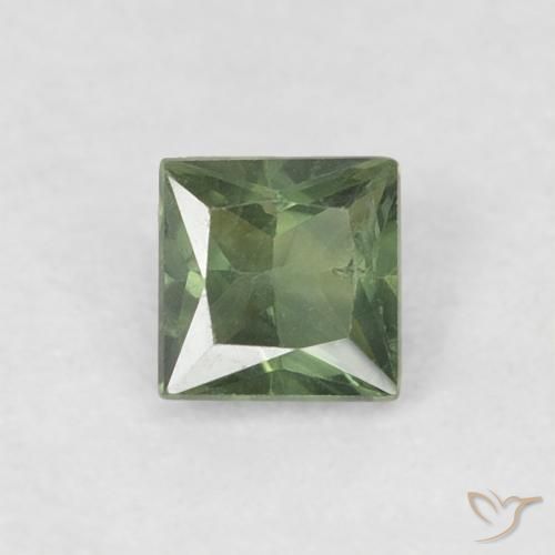 0.31ct 자연스러운 포레스트 그린 사파이어, 정사각형, VS