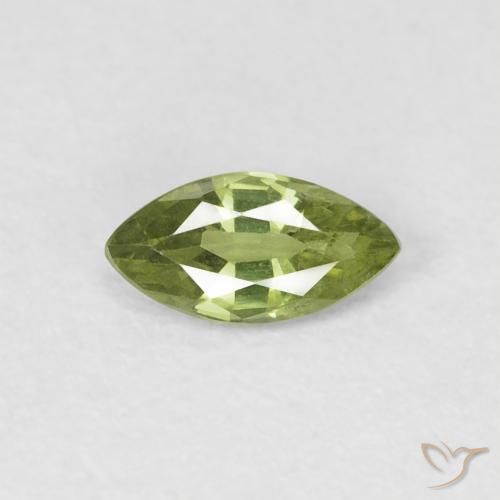 0.35ct 자연스러운 미디엄 그린 사파이어, 보석, VS