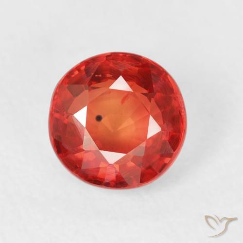 1.13ct 자연스러운 인텐스 레드 사파이어, 둥근, VS