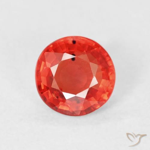 0.76ct 자연스러운 밝은 빨간색 사파이어, 둥근, VS