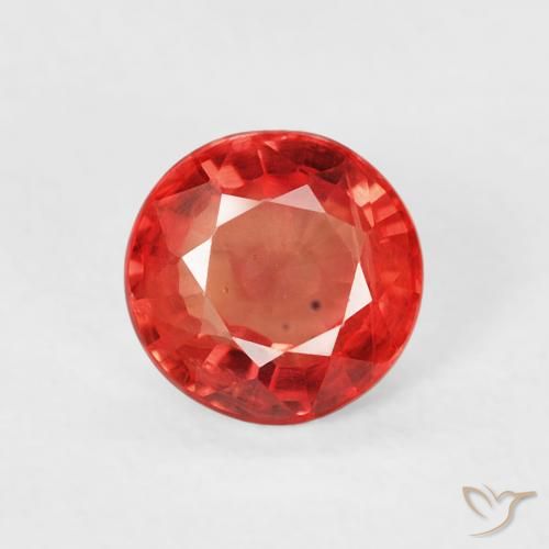 0.78ct 자연스러운 밝은 빨간색 사파이어, 둥근, VS
