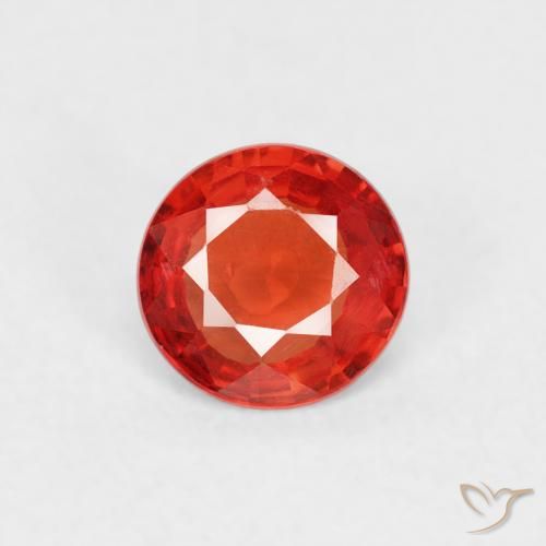 0.52ct 자연스러운 밝은 빨간색 사파이어, 둥근, VS
