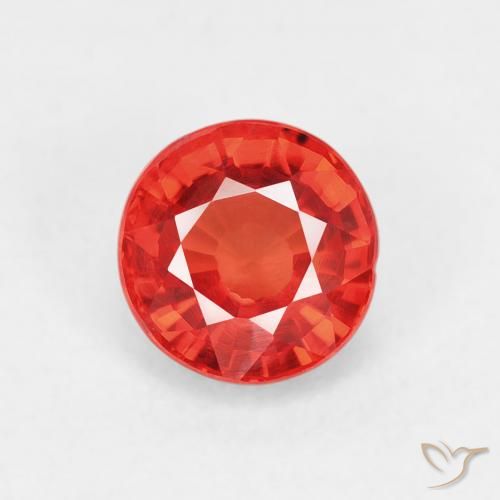 0.95ct 자연스러운 미디엄 레드 사파이어, 둥근, VS