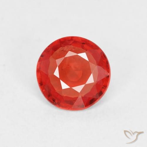 0.51ct 자연스러운 밝은 빨간색 사파이어, 둥근, VS