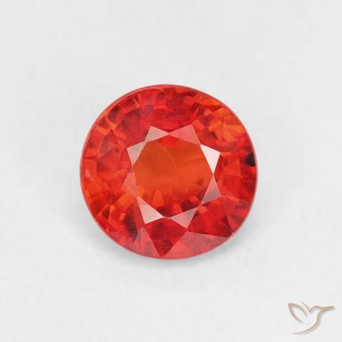 0.78ct 자연스러운 밝은 빨간색 사파이어, 둥근, VVS-VS