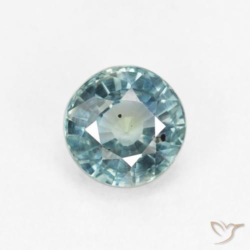0.85ct 자연스러운 매우 밝은 파란색 사파이어, 둥근, VS