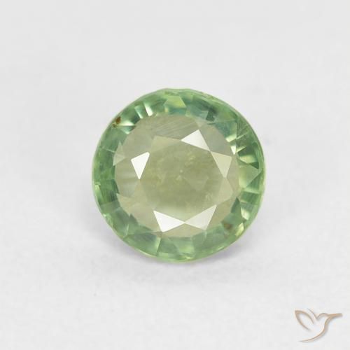 0.68ct 자연스러운 라이트 세이지 그린 사파이어, 둥근, VVS-VS