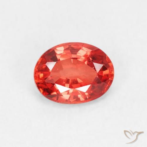0.46ct 자연스러운 밝은 크림슨 레드 사파이어, 타원형, VVS-VS