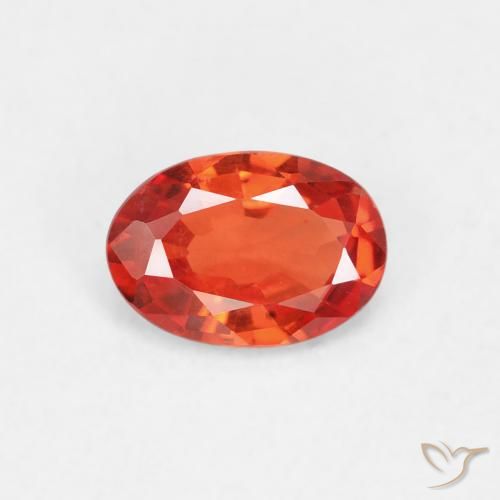 0.46ct 자연스러운 붉은 오렌지 사파이어, 타원형, VVS-VS