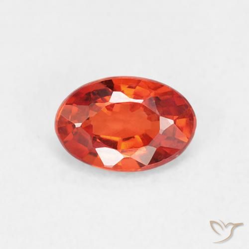 0.53ct 자연스러운 붉은 오렌지 사파이어, 타원형, VVS-VS
