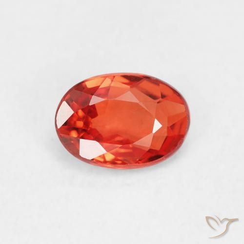 0.61ct 자연스러운 붉은 오렌지 사파이어, 타원형, VVS-VS