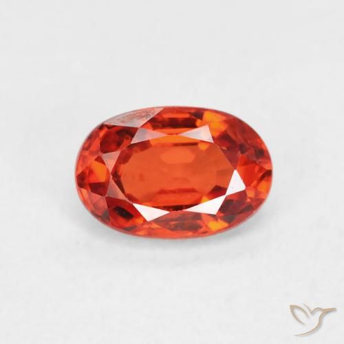 0.76ct 자연스러운 붉은 오렌지 사파이어, 타원형, VVS-VS