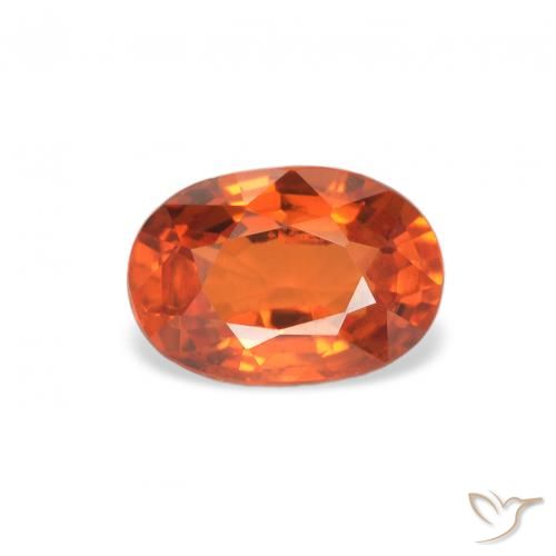 0.73ct 자연스러운 파이어 오렌지 사파이어, 타원형, VS