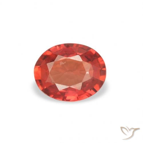 0.33ct 자연스러운 인텐스 레드 사파이어, 타원형, VVS