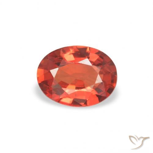 0.36ct 자연스러운 인텐스 레드 사파이어, 타원형, VS
