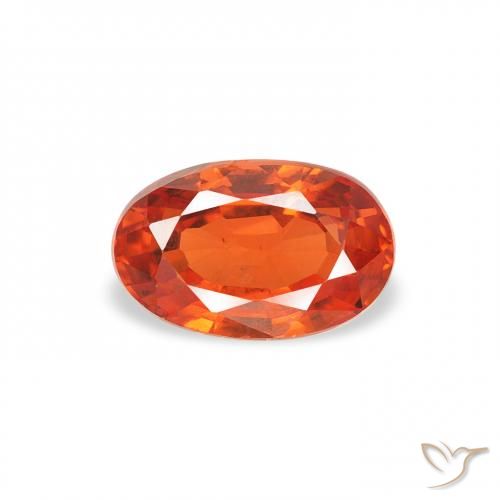 0.76ct 자연스러운 붉은 오렌지 사파이어, 타원형, VS
