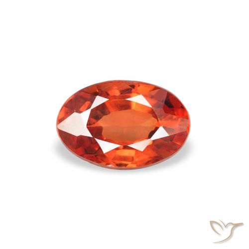0.62ct 자연스러운 붉은 오렌지 사파이어, 타원형, VS