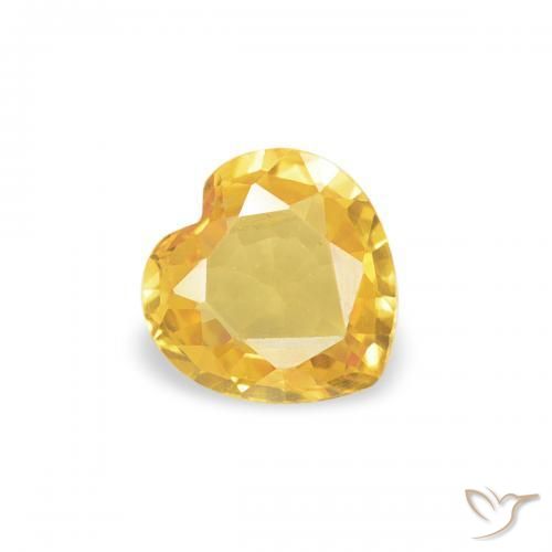 0.29ct 자연스러운 골든 사파이어, 마음, VVS