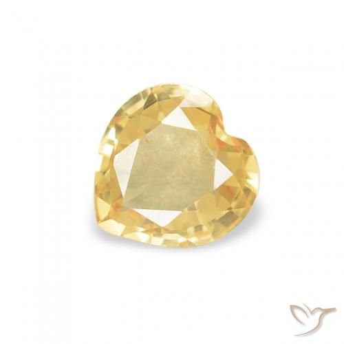 0.37ct 자연스러운 금 사파이어, 마음, VVS-VS