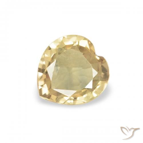 0.37ct 자연스러운 골든 사파이어, 마음, VVS-VS