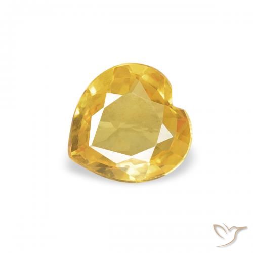 0.33ct 자연스러운 골든 사파이어, 마음, VVS-VS