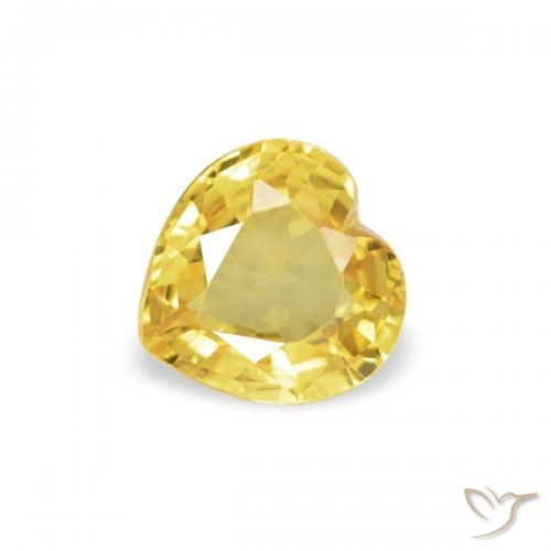 0.35ct 자연스러운 골든 사파이어, 마음, VVS-VS