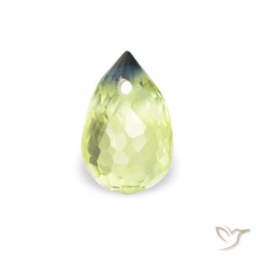 0.41ct 자연스러운 연노랑 사파이어, 브리올레트, VS