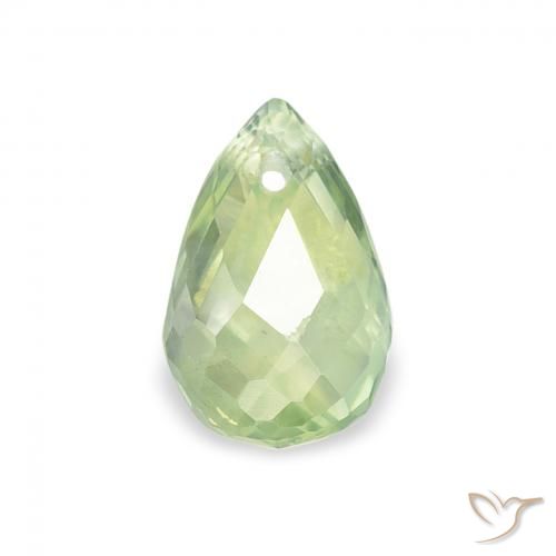 0.77ct 자연스러운 매우 밝은 녹색 사파이어, 브리올레트, VS