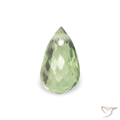 0.62ct 자연스러운 옅은 녹색 사파이어, 브리올레트, VS