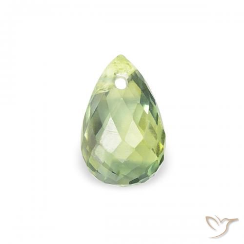 0.43ct 자연스러운 매우 밝은 세이지 그린 사파이어, 브리올레트, VS
