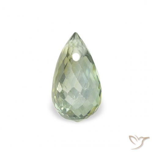 0.48ct 자연스러운 연한 초록색 사파이어, 브리올레트, VS