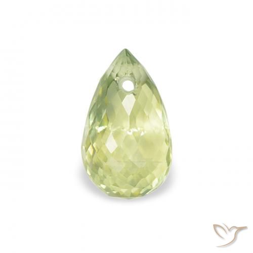 0.65ct 자연스러운 연두색 사파이어, 브리올레트, VS