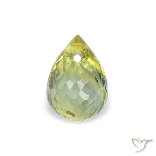0.68ct 자연스러운 황록색 사파이어, 브리올레트, VS