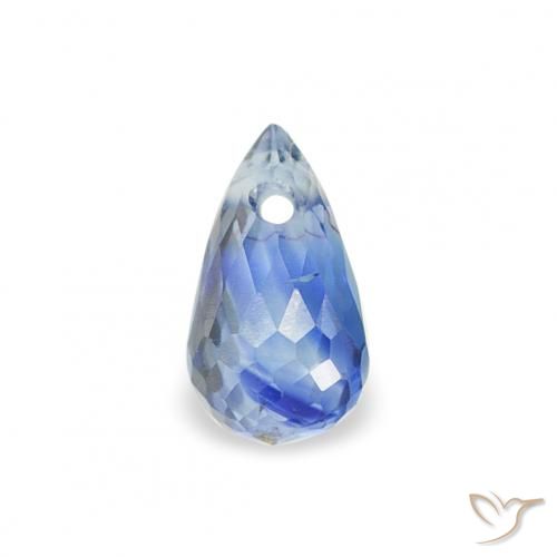0.34ct 자연스러운 하늘색 사파이어, 브리올레트, VS