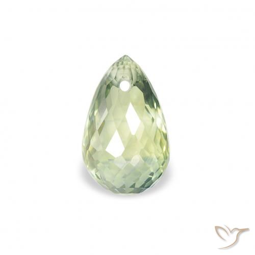 0.84ct 자연스러운 매우 밝은 세이지 그린 사파이어, 브리올레트, VS