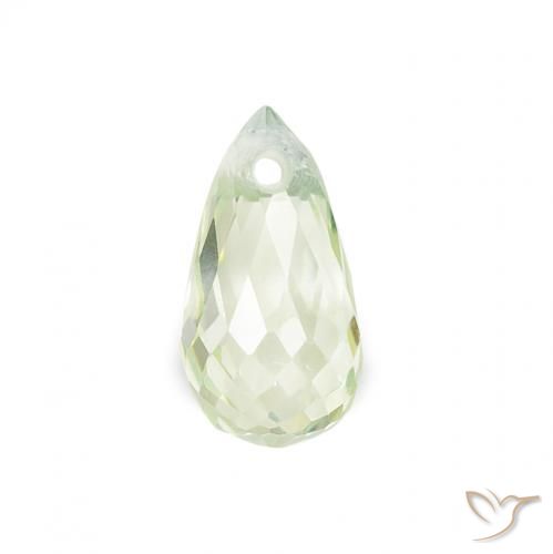 0.71ct 자연스러운 매우 밝은 녹색 사파이어, 브리올레트, VS