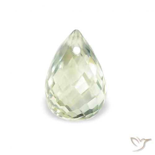 0.76ct 자연스러운 매우 밝은 녹색 사파이어, 브리올레트, VS